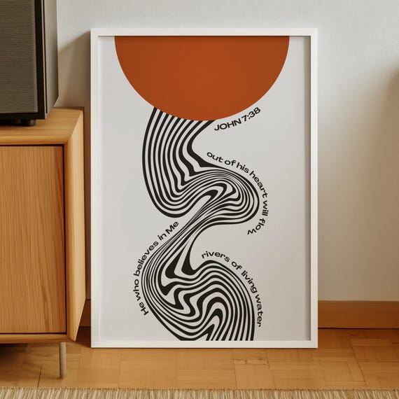 Mid Century Modern Art Print: Abstract Christian Decor (Digital Download)