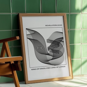 Mid Century Modern black and gray wall art: Abstract Christian Home Decor (Digital Download)