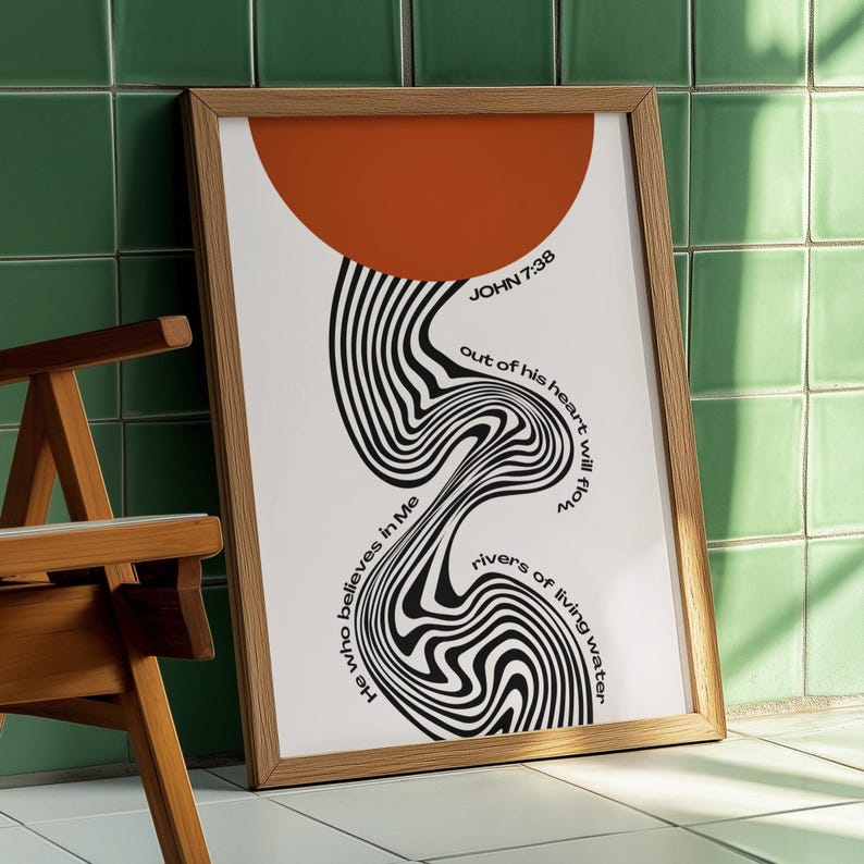 Mid Century Modern Art Print: Abstract Christian Decor (Digital Download) image 5
