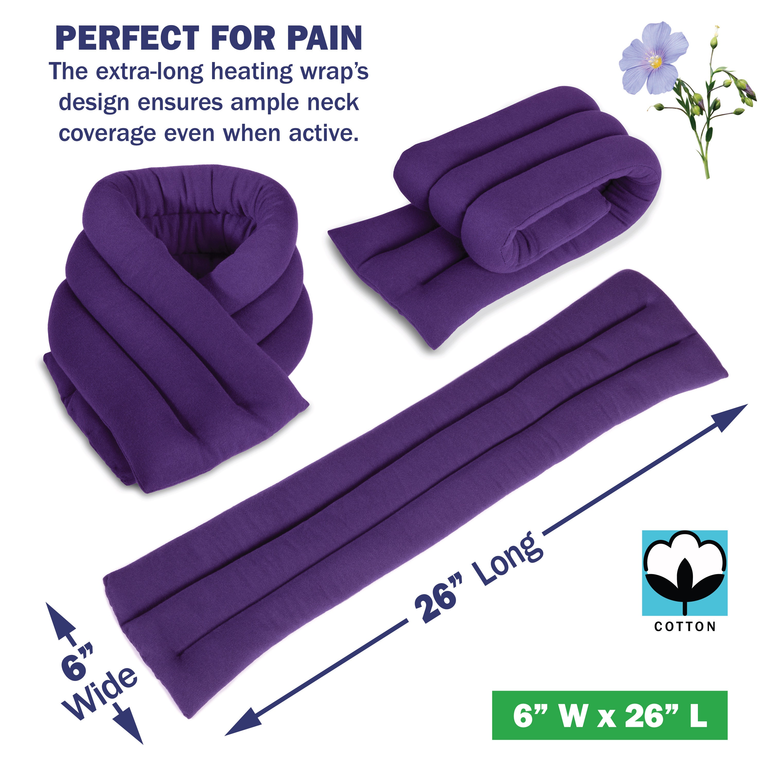 Cotton Bean Bag Heating Pad Microwavable Purple Neck Warmer Etsy Canada