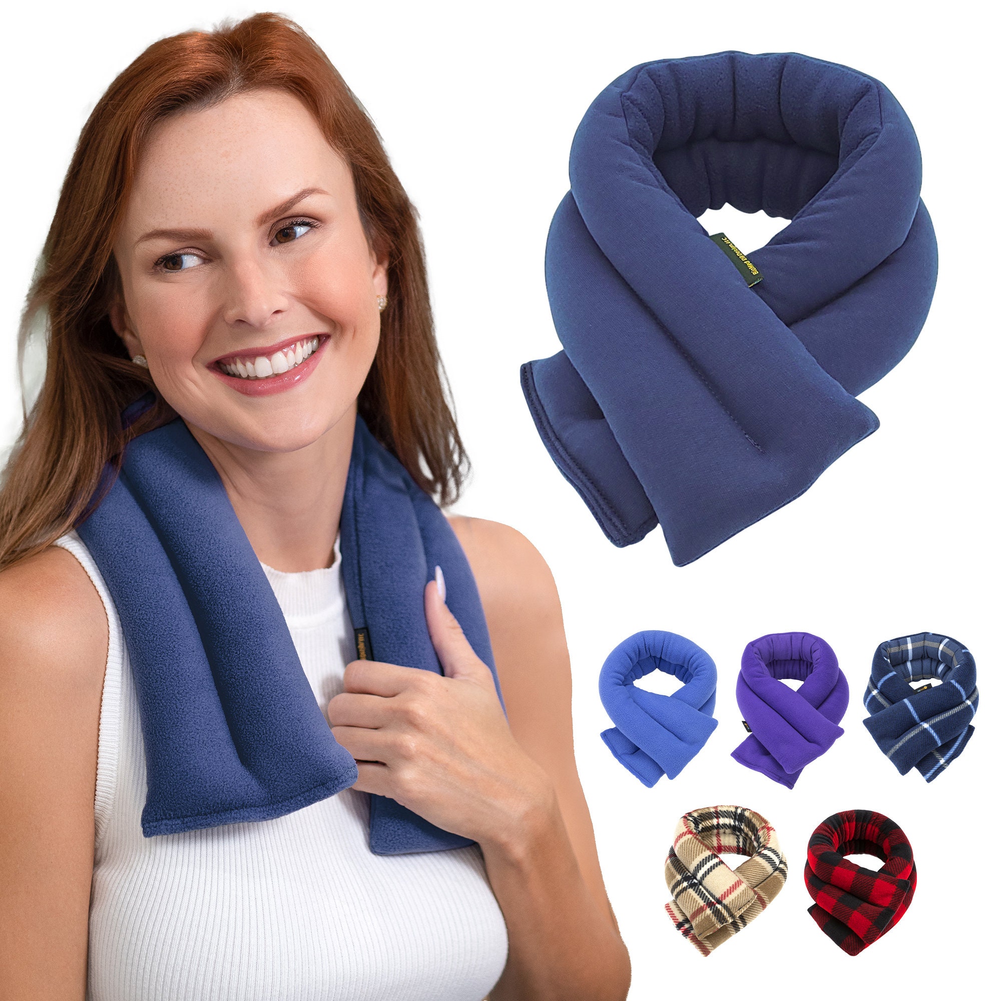 My Heating Pad- Neck & Shoulder Wrap - Natural Heat Therapy - Neck Pain Relief (Blue)