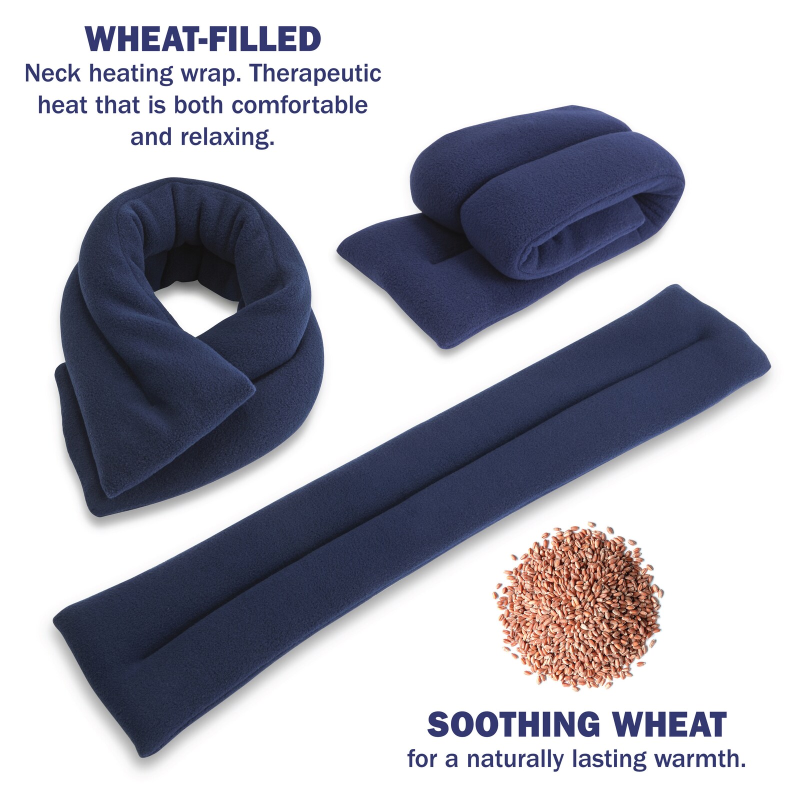 Extra Long Microwave Neck Heat Wrap Blue Bean Bag Heated Neck Etsy