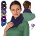 Lavender Microwave Heat Neck Wrap, 26x5, Blue, Extra-Long & Wide, Heating Pad, Neck Shoulder Back Hot Cold 