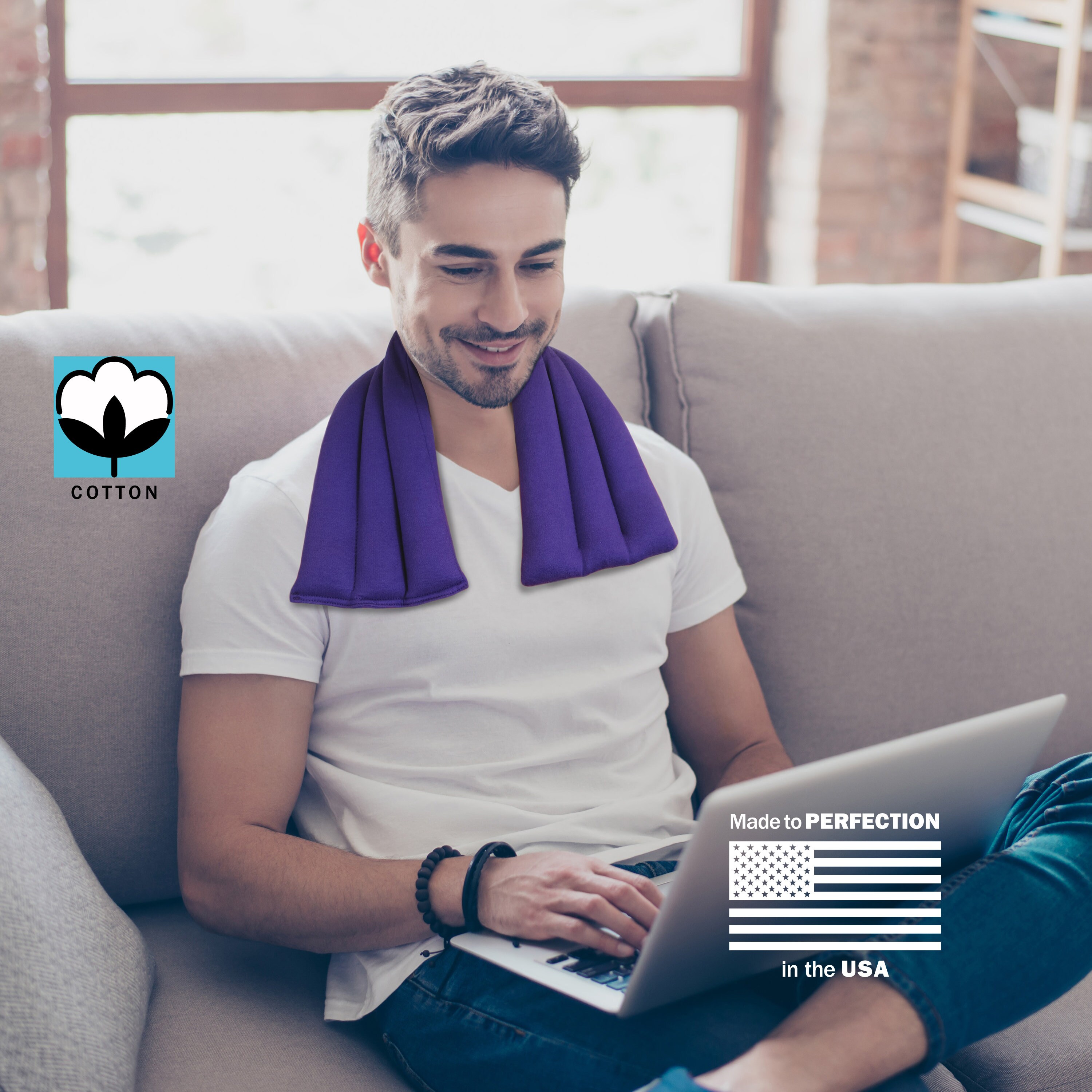 Cotton Bean Bag Heating Pad Microwavable Purple Neck Warmer Etsy Canada