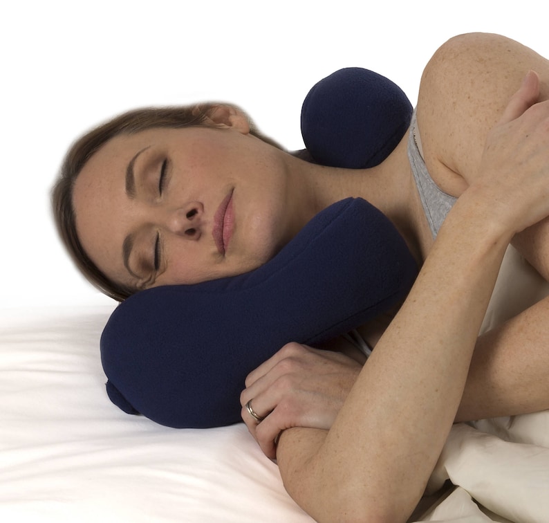 Awardwinning Chiropractic Pillow Small Blue Travel Neck Etsy