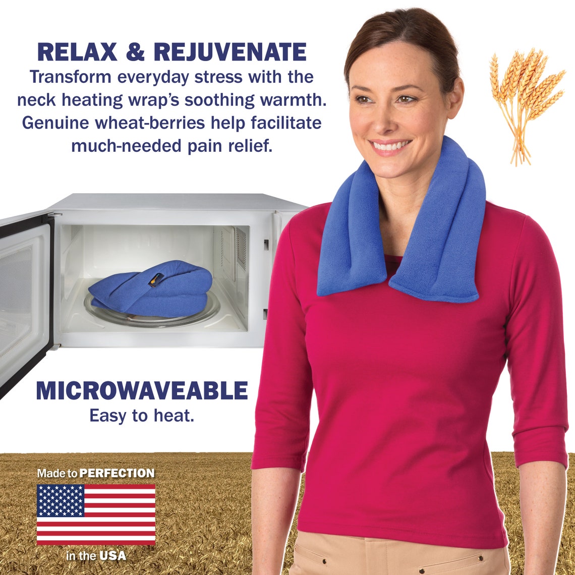 Microwavable Neck Heating Wrap Bean Bag Heat Pad for Neck Etsy
