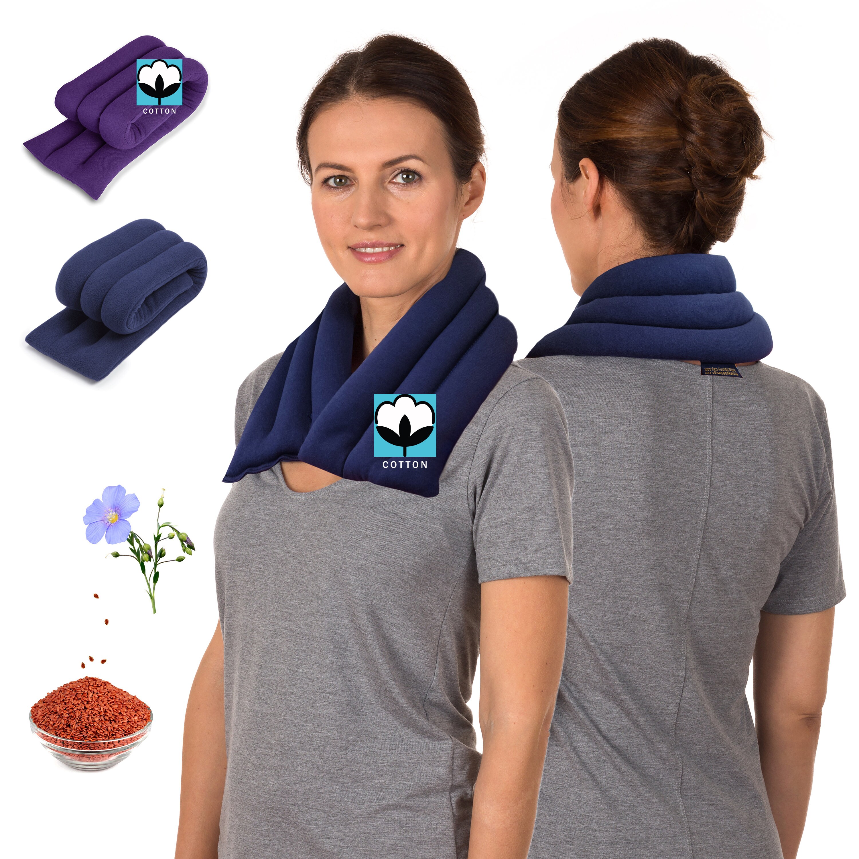 Cotton Bean Bag Heating Pad Microwavable BlueNeck Warmer Etsy