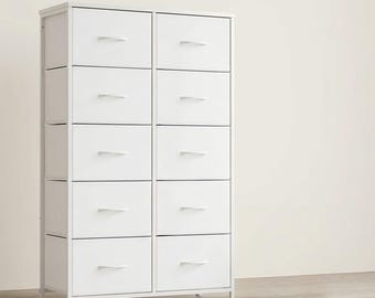 10-Drawer Vertical Storage Cabinet – Modular Organizer for Craft, Office, Workshop Supplies