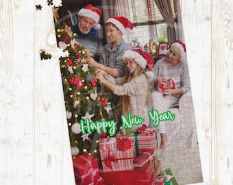 Personalized Photo Jigsaw Puzzle, Custom Family Keepsake
