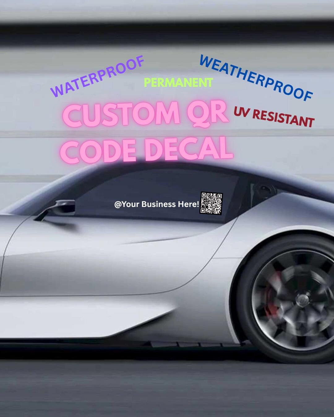 Personalized QR Code Decal for Car Window – Custom Website or Social ...