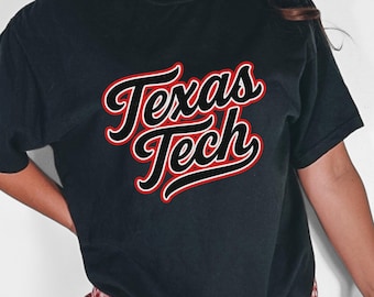 Texas Tech tshirt Game Day Apparel for Fans Red Raider Pride Gift College Spirit Shirt for Women or Men Graduation Gift