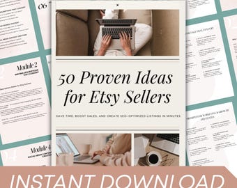 Etsy Seller Workbook: Product Ideas, Listing Inspiration (PDF Download)