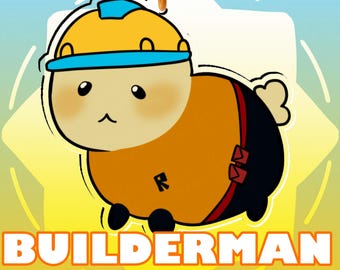Roblox Builderman Bean keychain