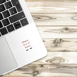 Terracotta &#39;Gluten-Free & Sassy&#39; Vinyl Decals: Trendy Laptop Stickers