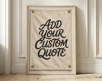 Custom Quote Poster, Black Rope Typography Personalized Wall Art Print