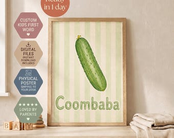 Custom Toddler Mispronunciation Print | Personalised Keepsake First Word Wall Art, Kids Wall Art, toddler wall art