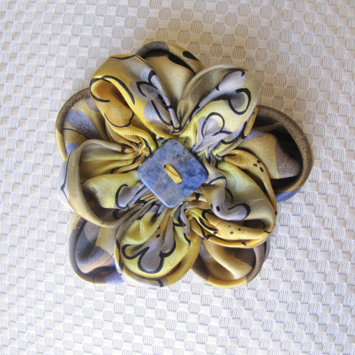 Silk Flower Brooch Flower Pin Handmade Lapel Pin Scarf Etsy