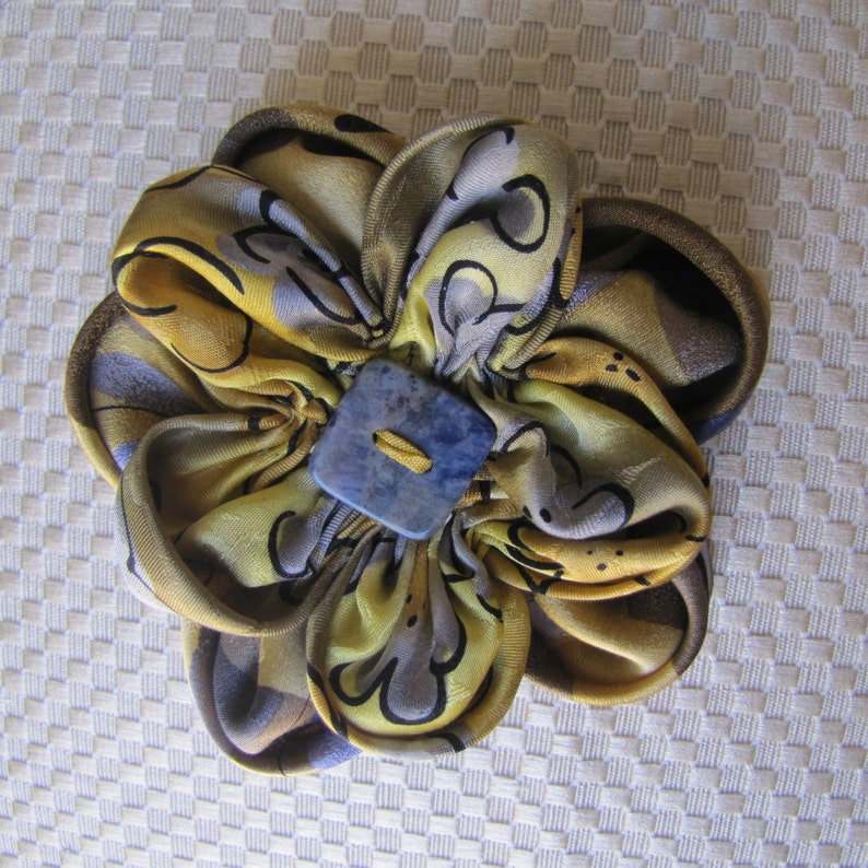 Silk Flower Brooch Flower Pin Handmade Lapel Pin Scarf Etsy