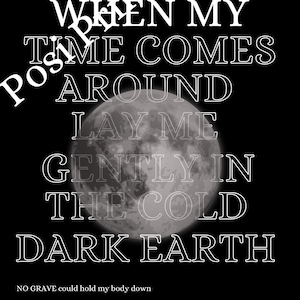 Work Song lyrics digital print