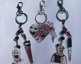 Terrifier Art the Clown 3d Printed Key Chain - Etsy