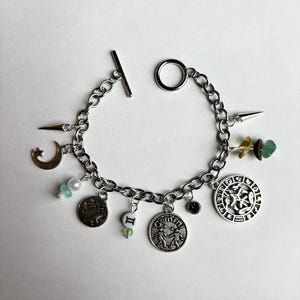 Silver Zodiac Sign Astrology Celestial Charm Bracelets