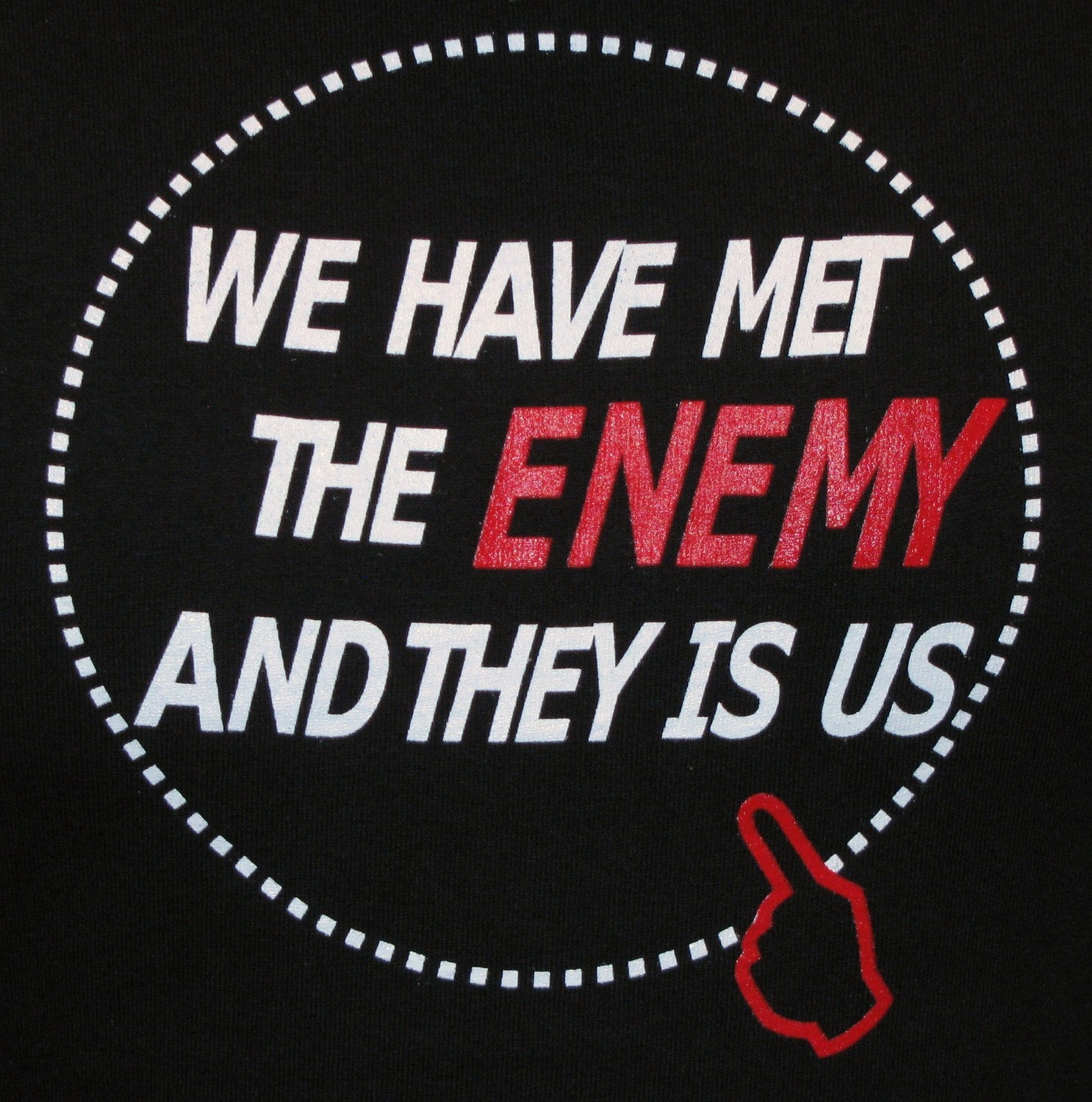 We Have Met the ENEMY T Shirt Black Men's Size Small - Etsy UK