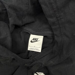 Vintage Nike Black Hoodie Large Y2K lightweigth image 3