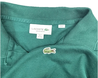 Lacoste Polo Shirt Mens 7 2XL Classic Fit Cotton Pique Knit Casual Green