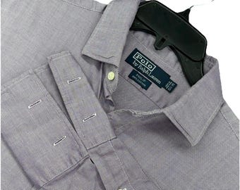 Vintage 90s Polo Ralph Lauren Purple Long-sleeve Polo - Nineties