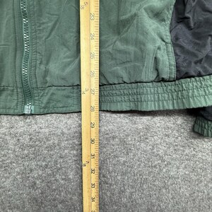 Kurtka wiatrówka FILA męska VTG, zielono-czarna, 2xl, Y2K, nylonowa, z zamkiem błyskawicznym w stylu retro zdjęcie 4