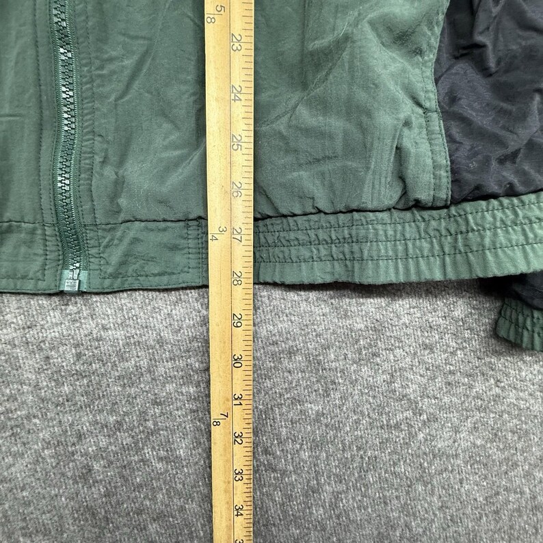 Kurtka wiatrówka FILA męska VTG, zielono-czarna, 2xl, Y2K, nylonowa, z zamkiem błyskawicznym w stylu retro zdjęcie 4