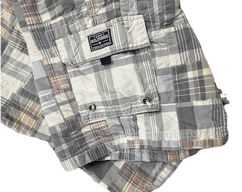 TOMMY HILFIGER Men Swimm Trunks Large Multicolor Madras Patchwork Plaid