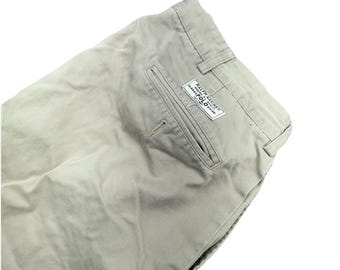 Vintage Polo Ralph Lauren broek dubbel geplooide chino Andrew Pant maat 35 x 32