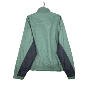 Kurtka wiatrówka FILA męska VTG, zielono-czarna, 2xl, Y2K, nylonowa, z zamkiem błyskawicznym w stylu retro zdjęcie 7