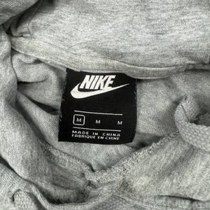 Vintage Nike Grey Hoodie size M Y2K lighweith image 3