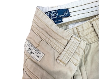 Vintage Polo Ralph Lauren Men's Khaki Brown Cargo Shorts 32  Classic Y2K