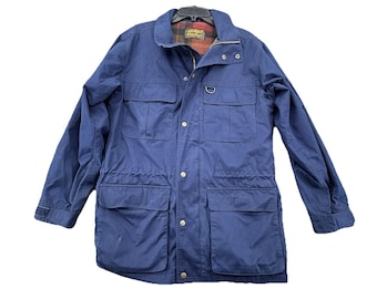 Vintage 90's Eddie Bauer Men Beige WOOL Lined MOUNTAIN PARKA Coat