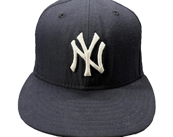 Vintage 90s New York Yankees Pinstripes Snapback Hat White Logo 7