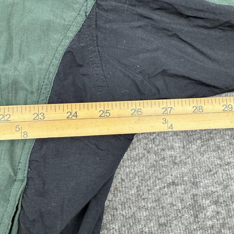 Kurtka wiatrówka FILA męska VTG, zielono-czarna, 2xl, Y2K, nylonowa, z zamkiem błyskawicznym w stylu retro zdjęcie 5