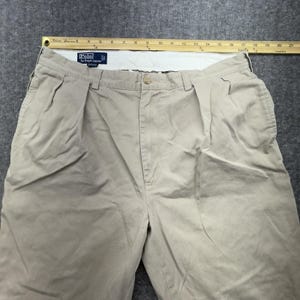 Pantalones vintage Polo Ralph Lauren chinos con doble pliegue Andrew, talla 35 x 32 imagen 6