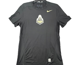 Nike Pro Combat Purdue shirt medium zwart korte mouw geventileerd aansluitend Hypercool