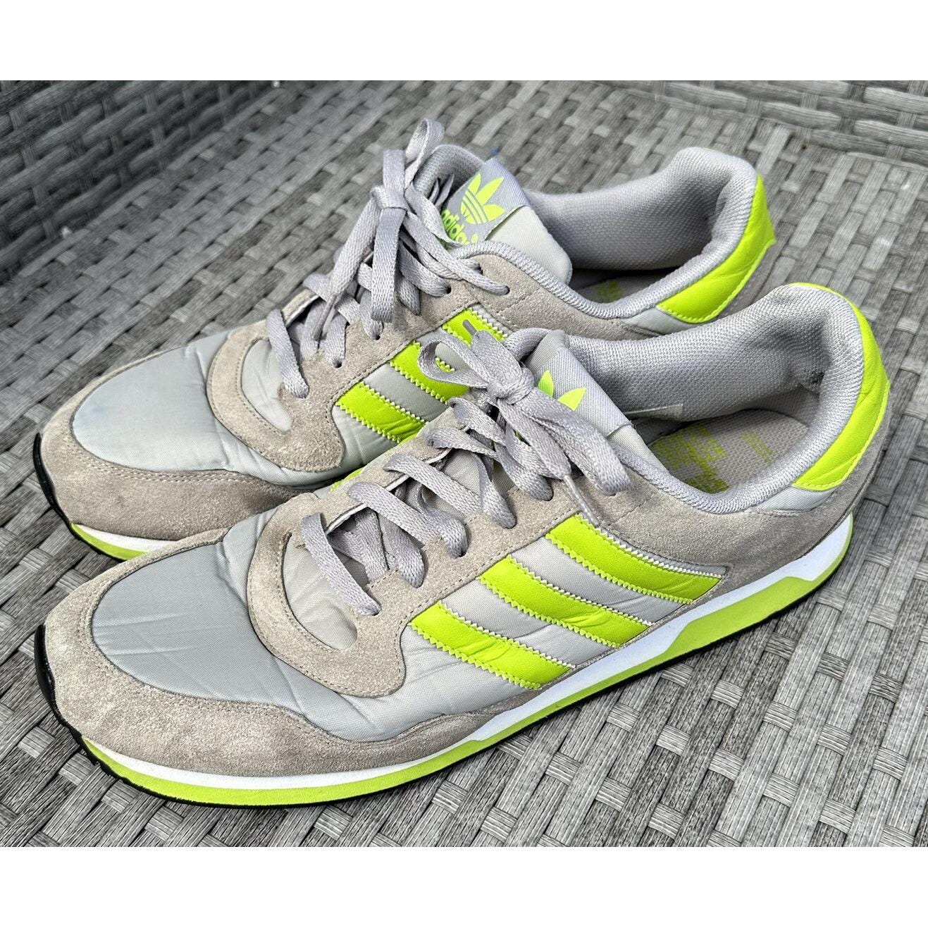 アディダス メンズ ZXZNYL ランニングシューズ グレーグリーン サイズ