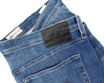 Calça masculina Adriano Goldschmied 38x34 The Graduate com perna sob medida e mistura de linho