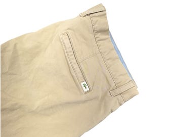 Lacoste Mens Sz Beige Chino Pants Regular Fit Cotton Blend Business Casual 36x32