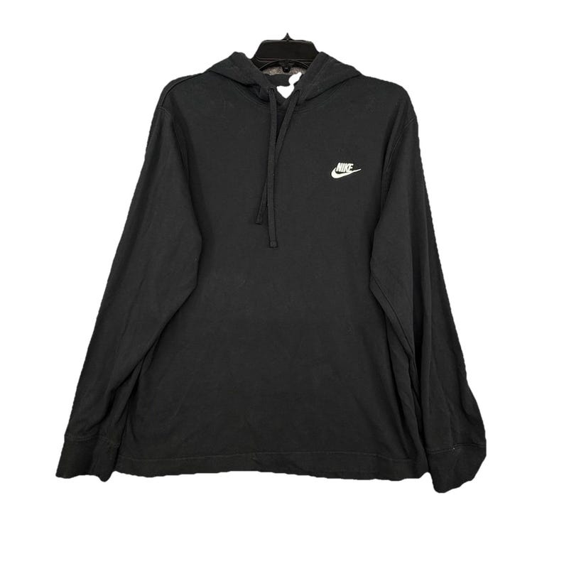 Vintage Nike Black Hoodie Large Y2K lightweigth image 1