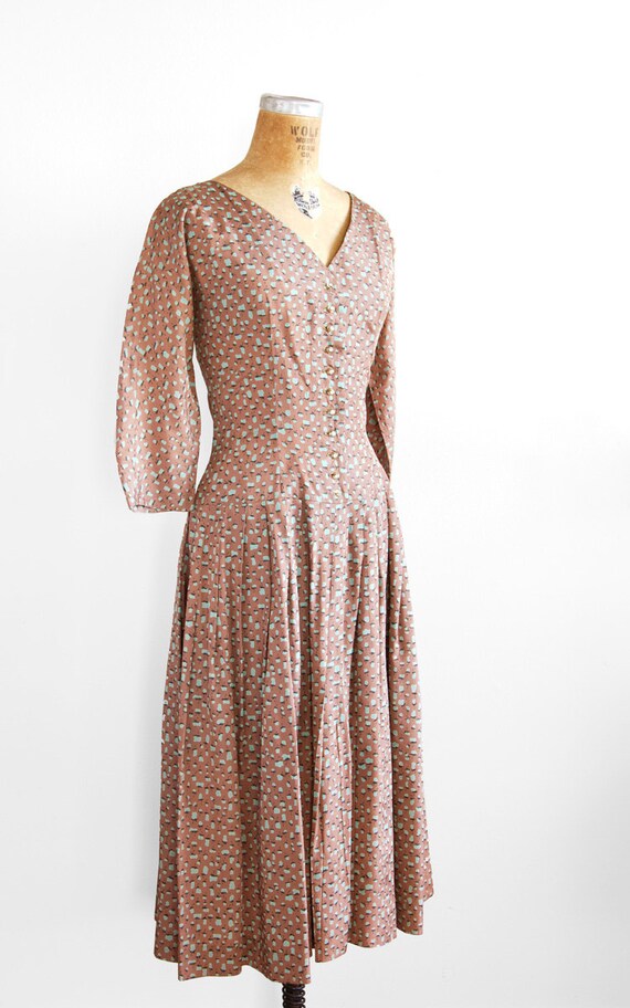 1950s Dress - 50s Dress - Fruit Print Party Dress - image 2