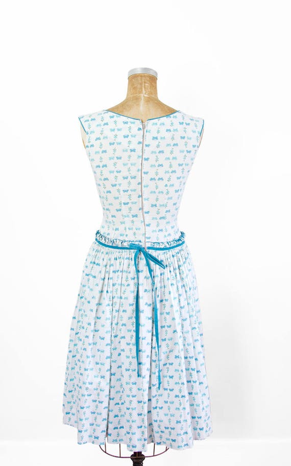 1950s Dress - 50s Dress - Butterfly Print Sleevel… - image 3
