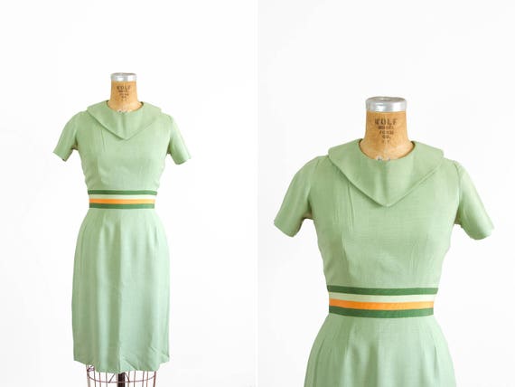 1950s Dress - 50s Dress - Jerry Gilden Green Short