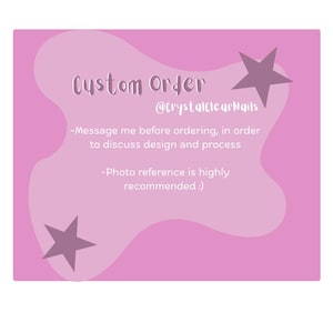 Custom Press on Nails/Personalized Nails/ Made To Order
