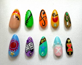 One Piece Anime Press-on Nails: Straw Hat Crew